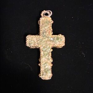 VTG Crush Jade 2” Cross Pendant